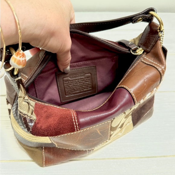 Coach Signature Patchwork Leather Handbag 2007 Vintage - Picture 5 of 6